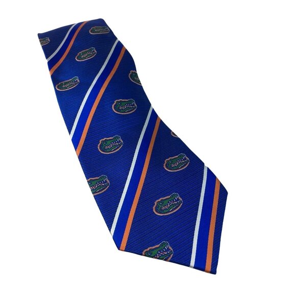 Dress Tie University of Florida Gators Eagles Wings Mens Silk Necktie Blue u - Picture 1 of 5